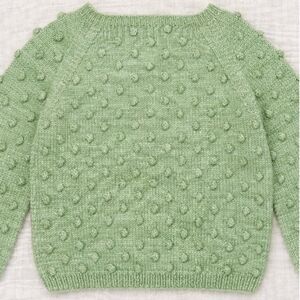 Misha And Puff Mojave (Green) Popcorn Kids Sweater